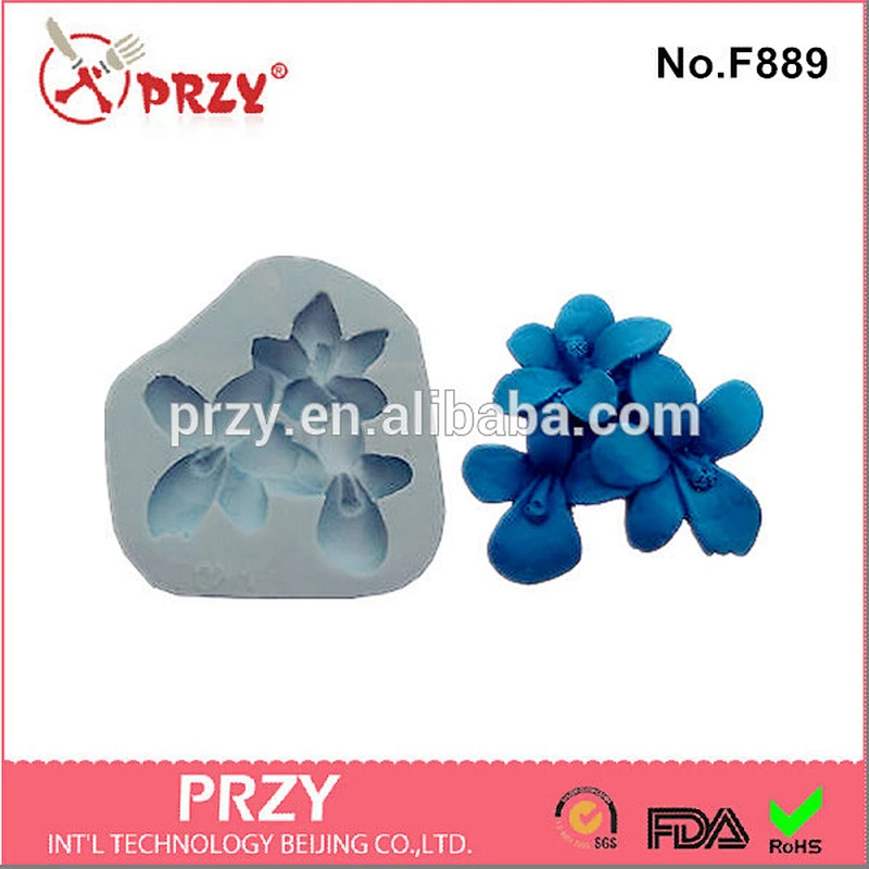 Model F889 silicone Flower cake decorating fondant for sale