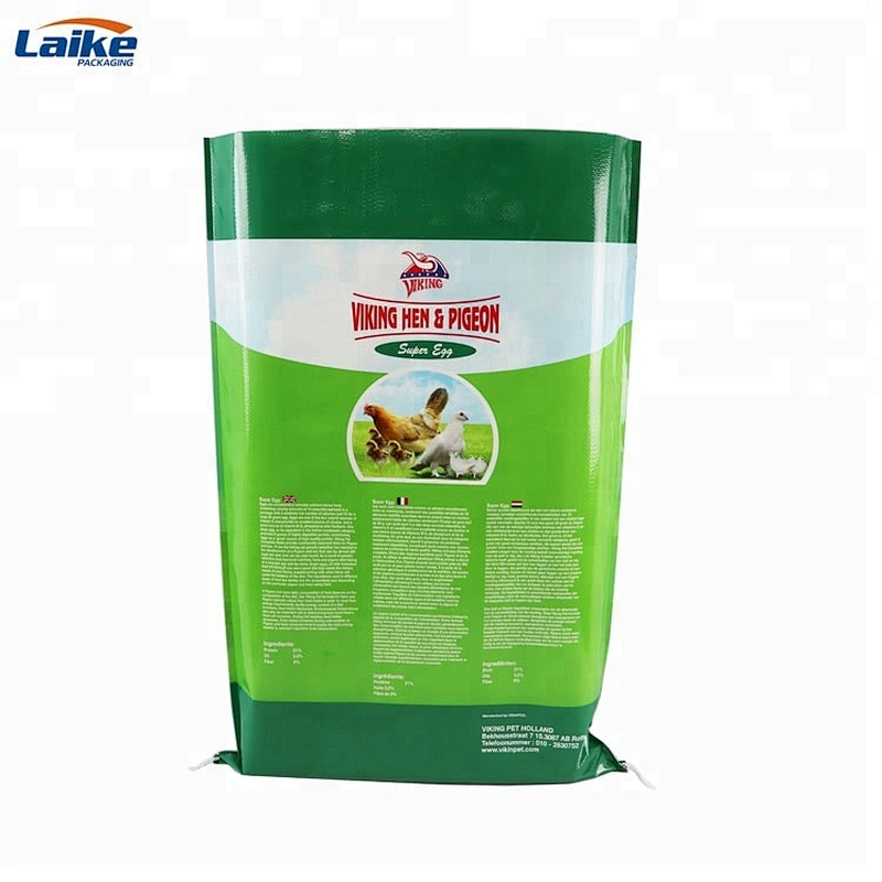 Custom design plastic feed bag 50kg , poulty pp woven feed packing bag 20kg, polypropylene woven feed bag