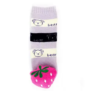 Oem Custom 3d cartoon pattern newborn cotton ankle socks non slip infant rubber sole toddler Socks baby cute kids