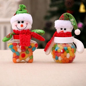 Wholesale New Christmas Candy Cans Creative Trumpet Round Pentagonal Cloth Doll Candy Box Wedding Ornament Gift
