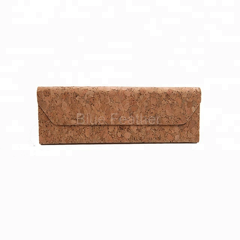 Classic Cork leather folding triangle sunglass optical handmade case