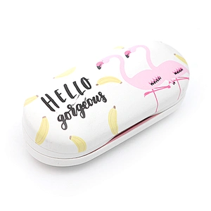 Fashion custom design dual spectacle hard case with contact lens and mirror inside