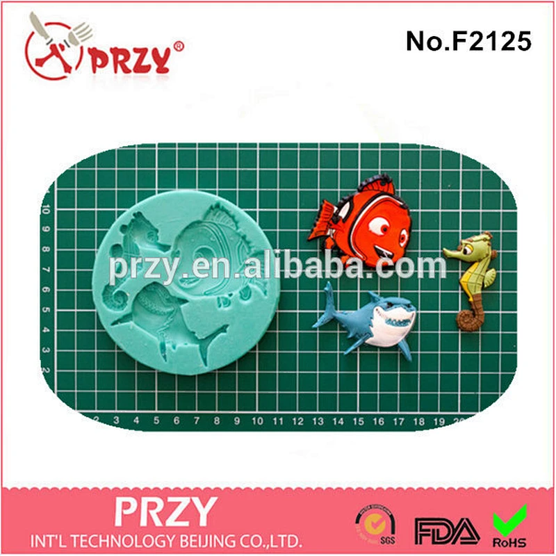 F2125 PRZY food garde Finding Nemo silicone fondant mold