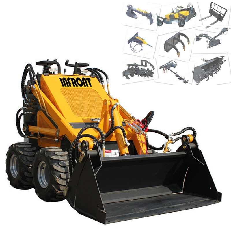 China Mini Skid Steer loader with attachment Small wheel loaders