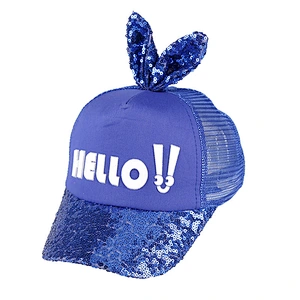 Wholesale kids cute mesh baseball cap hat with rabbit bunny ear
