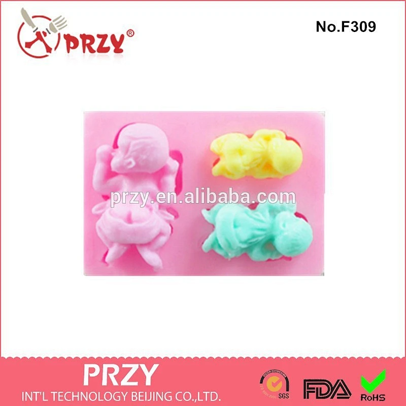 Food-grade silicone mold 3D baby cake decorating tools cake mould