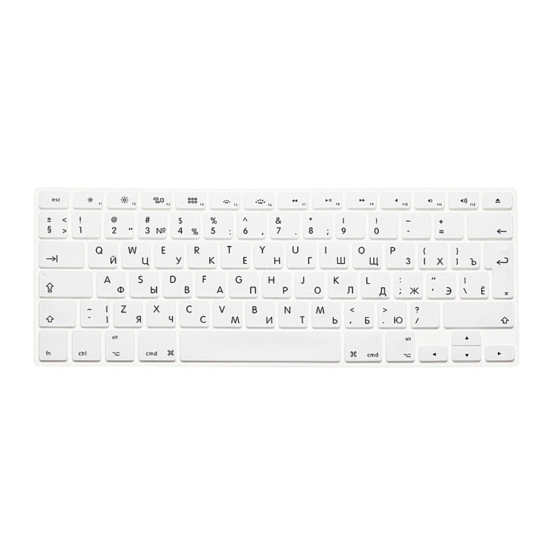 Russian Colorful Laptop Waterproof Dustproof Silicone Custom Keyboard Skin For Macbook Pro 15 for macbook pro keyboard cover
