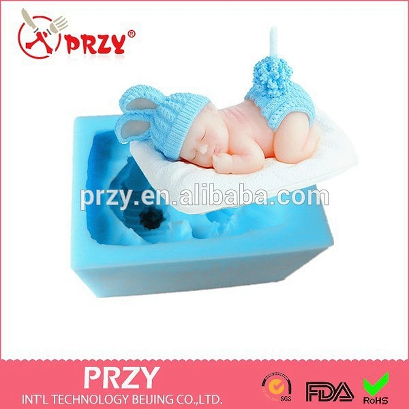 PRZY new baby cake decoration silicone molds and candle mold cake decorating baby silicone molds