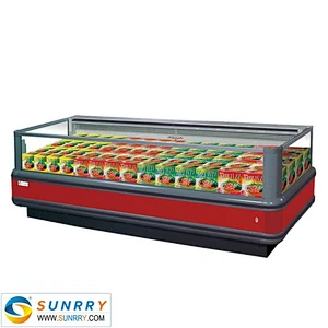 New Design Supermarket Island Freezer Showcase with Air Cooling System