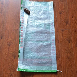 25kg customized design logo plastic transparent pp woven rice packaging bag