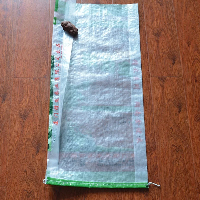 25kg customized design logo plastic transparent pp woven rice packaging bag