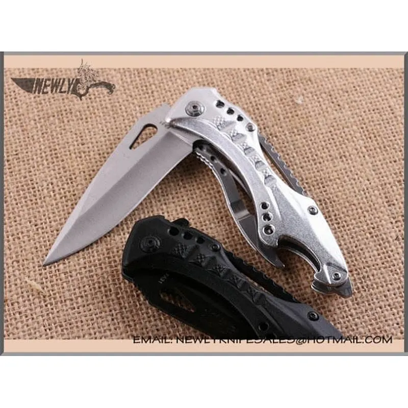 Creative Shape Plated Blade Black Blade Folding Knife