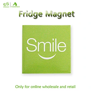 Square Metal Fridge stickers, smiling characters, patterns, personality magnets, high quality eco friendly in stock