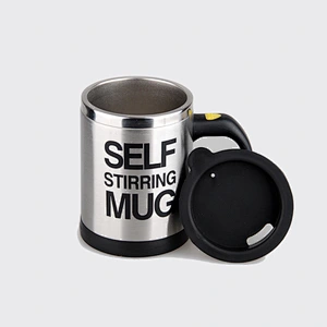 China wholesale price coffee auto- mixing self stirring mug with handle self stirring milk mug for home and office