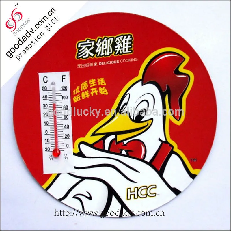Beautiful flower shape ]magnet fridge sticker thermometer