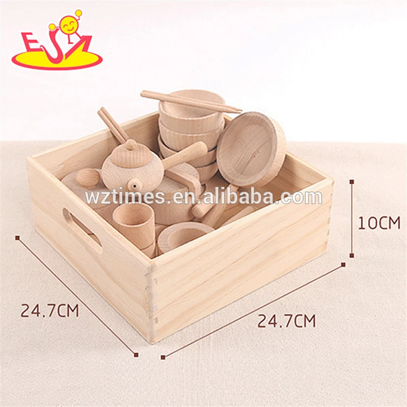 2018 großhandel neue design holzrollenspielzeug kinder natürliche holzrollenspielzeug lustiges kind holzrollenspielzeug W10B178