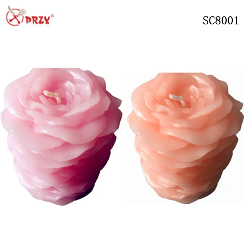 PRZY silicone Soap mould DIY Candle making Molds 3D silicone candle Mold for Cake Decoration