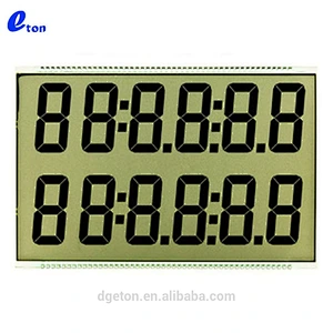 12 Digit 7 segment Standard Tn LCD Display Available with Low Battery