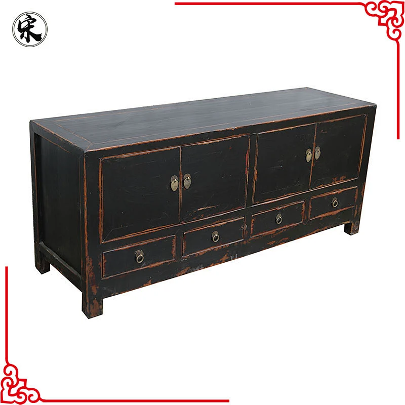 chinese antique rustic wood storage furniture for stores use