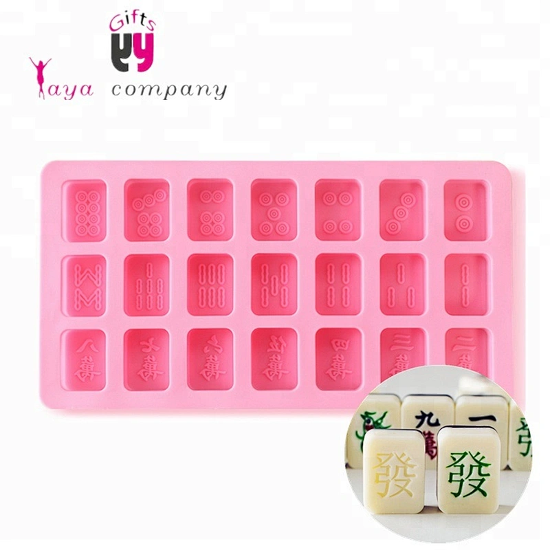 Custom Cavity 3D Mahjong Silicone Chocolate Cake Mold For Chocolate Ice Cube Soap Candy cake decorating