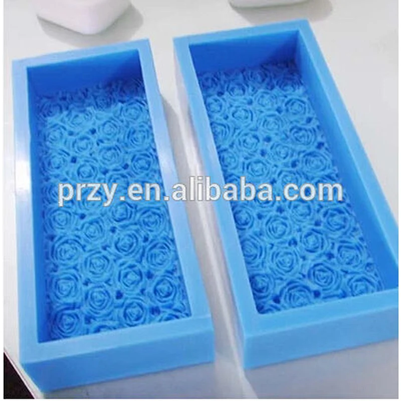 S1787 rectangle rose soap mold 3d silicone soap mold