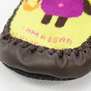 high quality silicone 3d knitting kids anti slip floor home animal baby socks