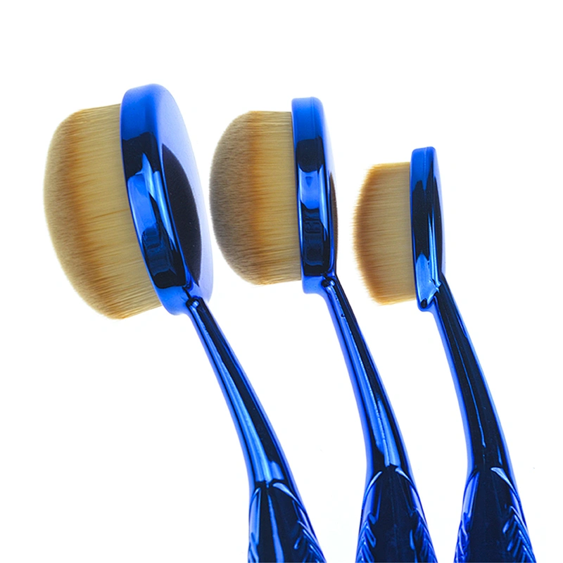 Oval makeup brushes Hot professional oval makeup brush set beauty 5 pieces oval makeup brush set