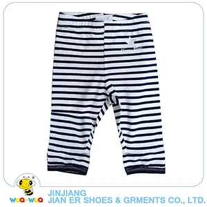 Wholesale stripe pattern kids girls cotton legging pants