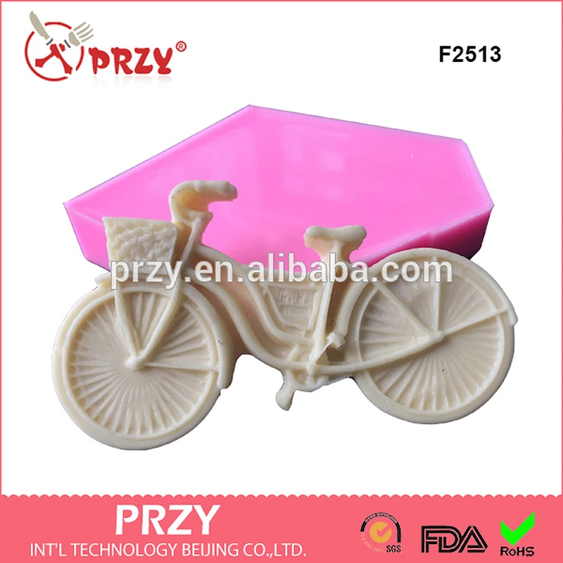 F2513 Silicone bike fondant mold soap mold
