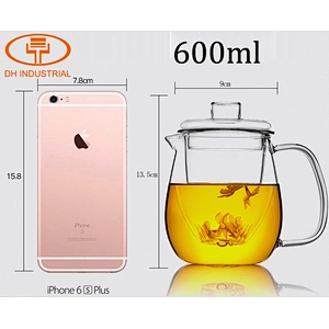 600ml doule wall glass cups high quality borosilicate glass tea cups with handle