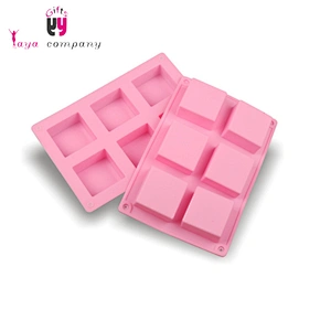 Food Grade 6 Cavity Rectangle Shape Custom Industrial Silicon Mold Soap