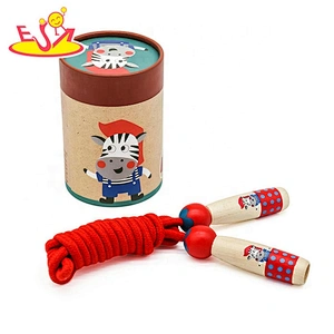 2019 Best quality speed wooden children jump rope for wholesale W01A328