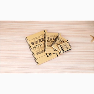 China Suppliers craft paper cover diary books A4 Coil Spiral notebook hand book
