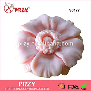 S3177 wholesale przy 3d flower shape silicone handmade soap molds
