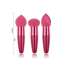 3PC Women Cosmetic Liquid Cream Foundation Concealer Sponge Lollipop Brush