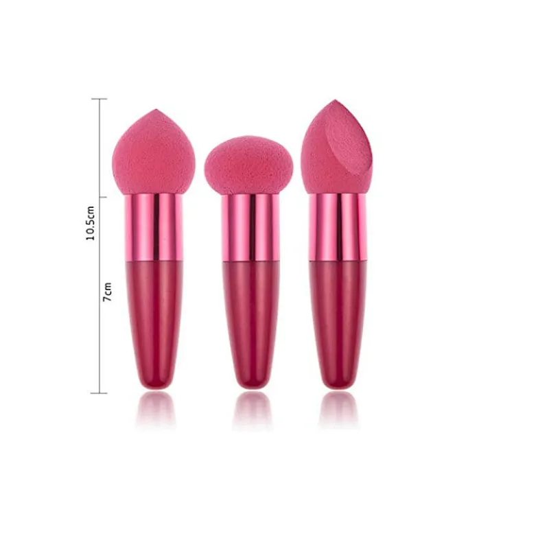 3PC Women Cosmetic Liquid Cream Foundation Concealer Sponge Lollipop Brush
