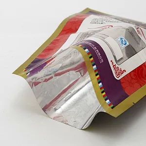 PE transparent color printing self-sealing food bag for beef packaging