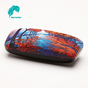 Stylish Oil Painting Pu Leather Hard Optical Case for Everyday Use