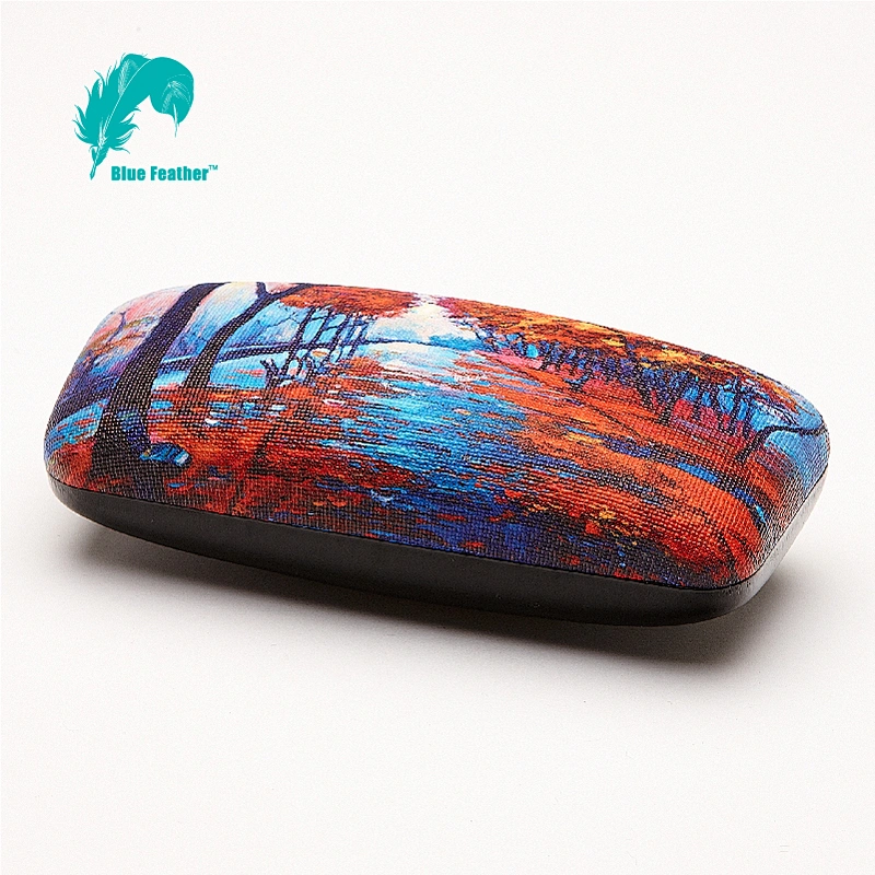 Stylish Oil Painting Pu Leather Hard Optical Case for Everyday Use