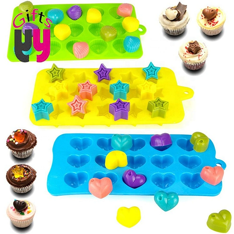 cake chocolate Jelly bean star shell bear heart molds silicone
