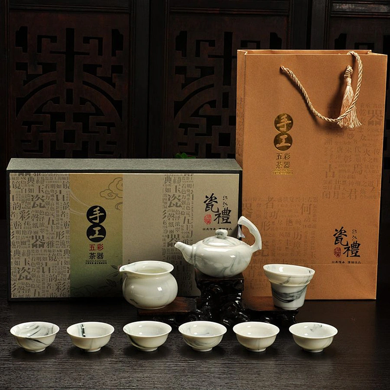 Wholesale price crystal teaware 10pcs tea sets heat-resisting cup for kungfu tea