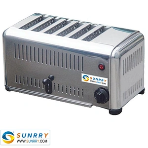 Hot sale commercial electric stainless steel 6 slice toaster machine