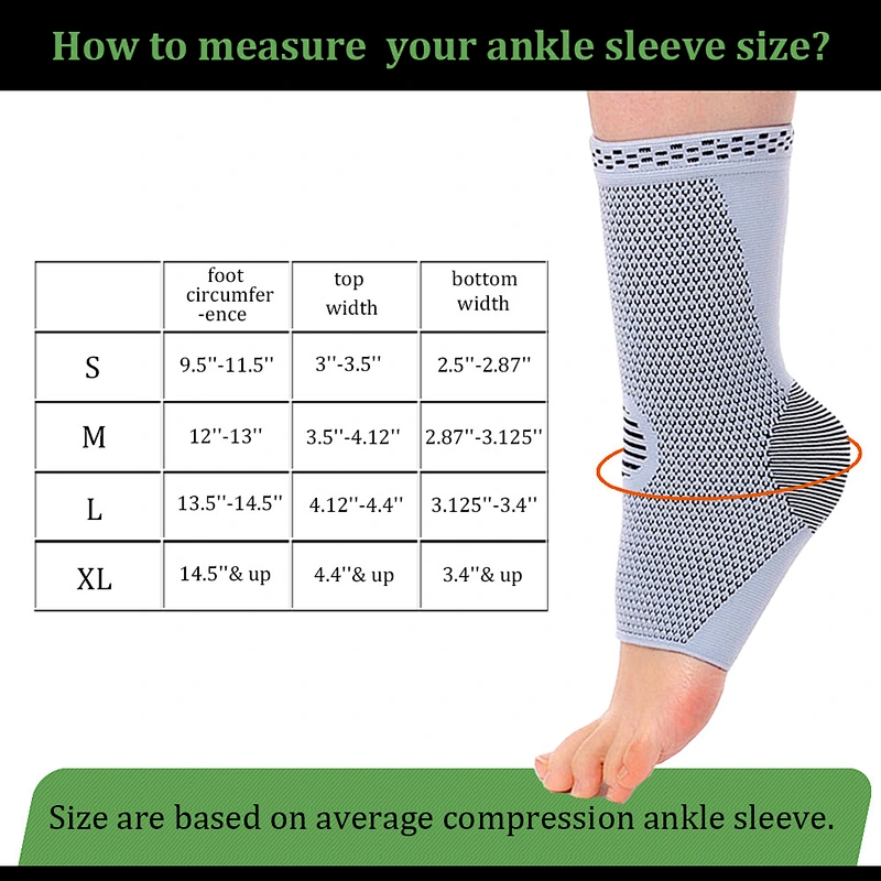 ankle support brace compression with single side edge for daily and sport