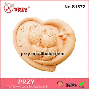 S1872 decorative handmade owl shaped silicone soap molds