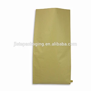 High quality brown kraft paper bags with M folded side