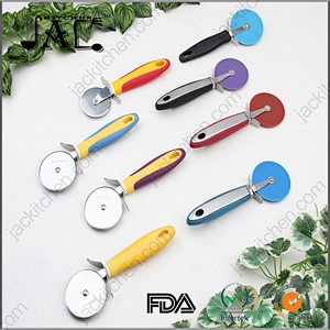 Professional Nonstick Pizza Cutter Blue Coated Wheel
