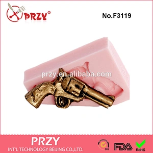 F3119 Mold western gun silicone mold ,Old west pistol mold,Six shooter mold
