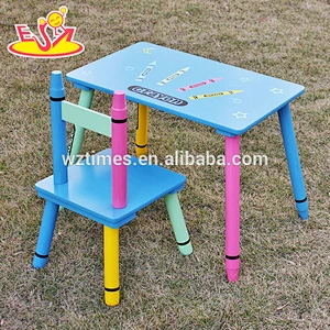 2018 high quality kindergarten wooden table and chairs for toddlers W08G217
