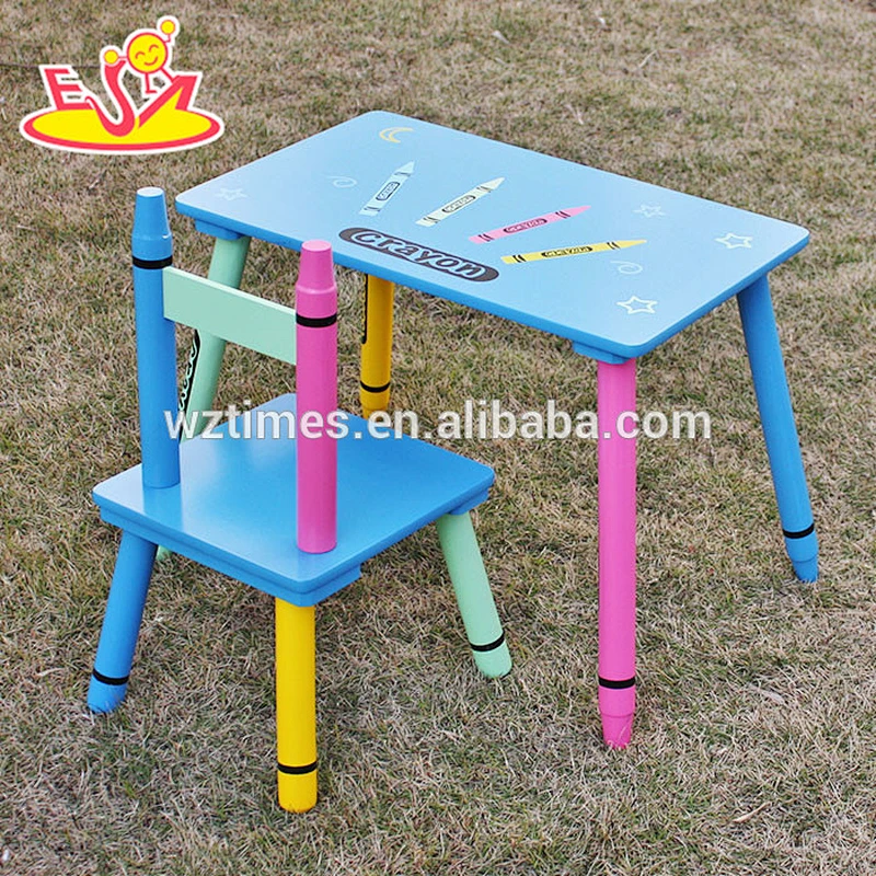 2018 high quality kindergarten wooden table and chairs for toddlers W08G217