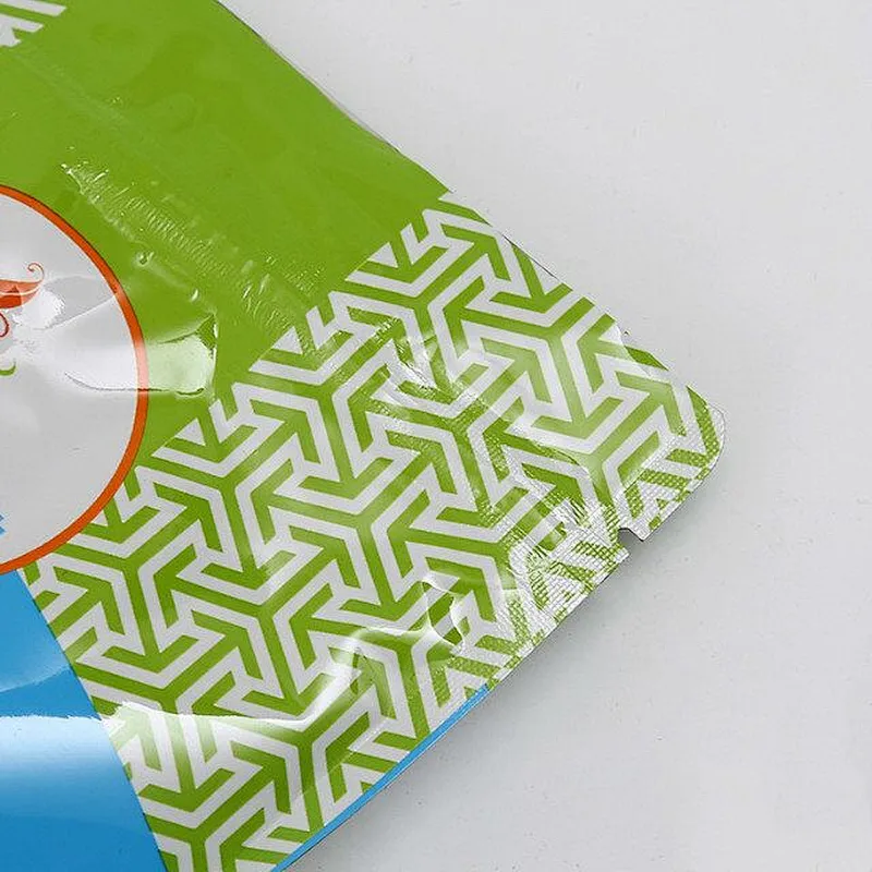Green PE bag for snack packaging wholesale